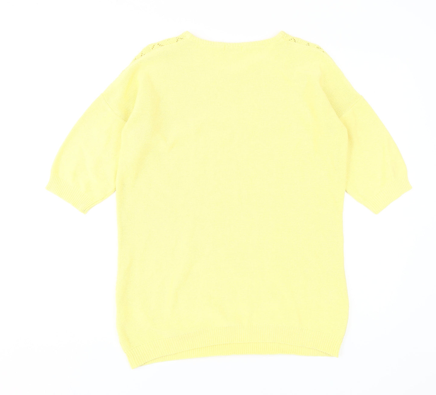 Damart Women's Yellow Knit Pullover Jumper, Size S