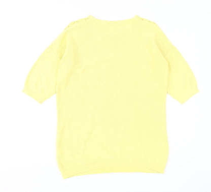 Damart Women's Yellow Knit Pullover Jumper, Size S