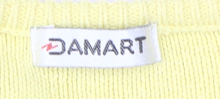 Damart Women's Yellow Knit Pullover Jumper, Size S