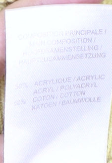 Damart Women's Yellow Knit Pullover Jumper, Size S