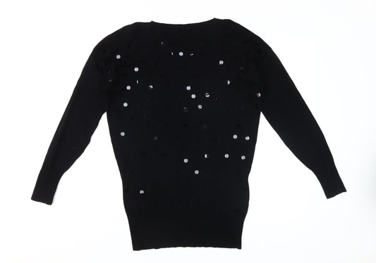 Womens UK Size M Wallis Black Pullover Jumper