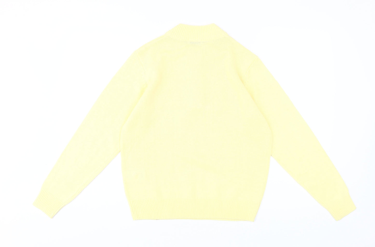 Damart Women's Yellow Henley Jumper - Size 10