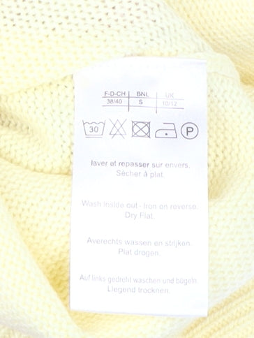 Damart Women's Yellow Henley Jumper - Size 10