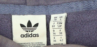 Adidas Women's Purple Pullover Hoodie Size 10