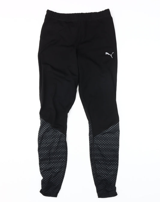 Puma Women's Black Track Pants M - Athletic Fit