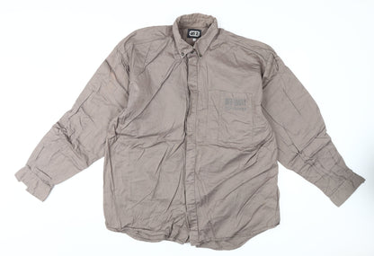 An-X Men's Beige M Classic Long Sleeve Formal Shirt