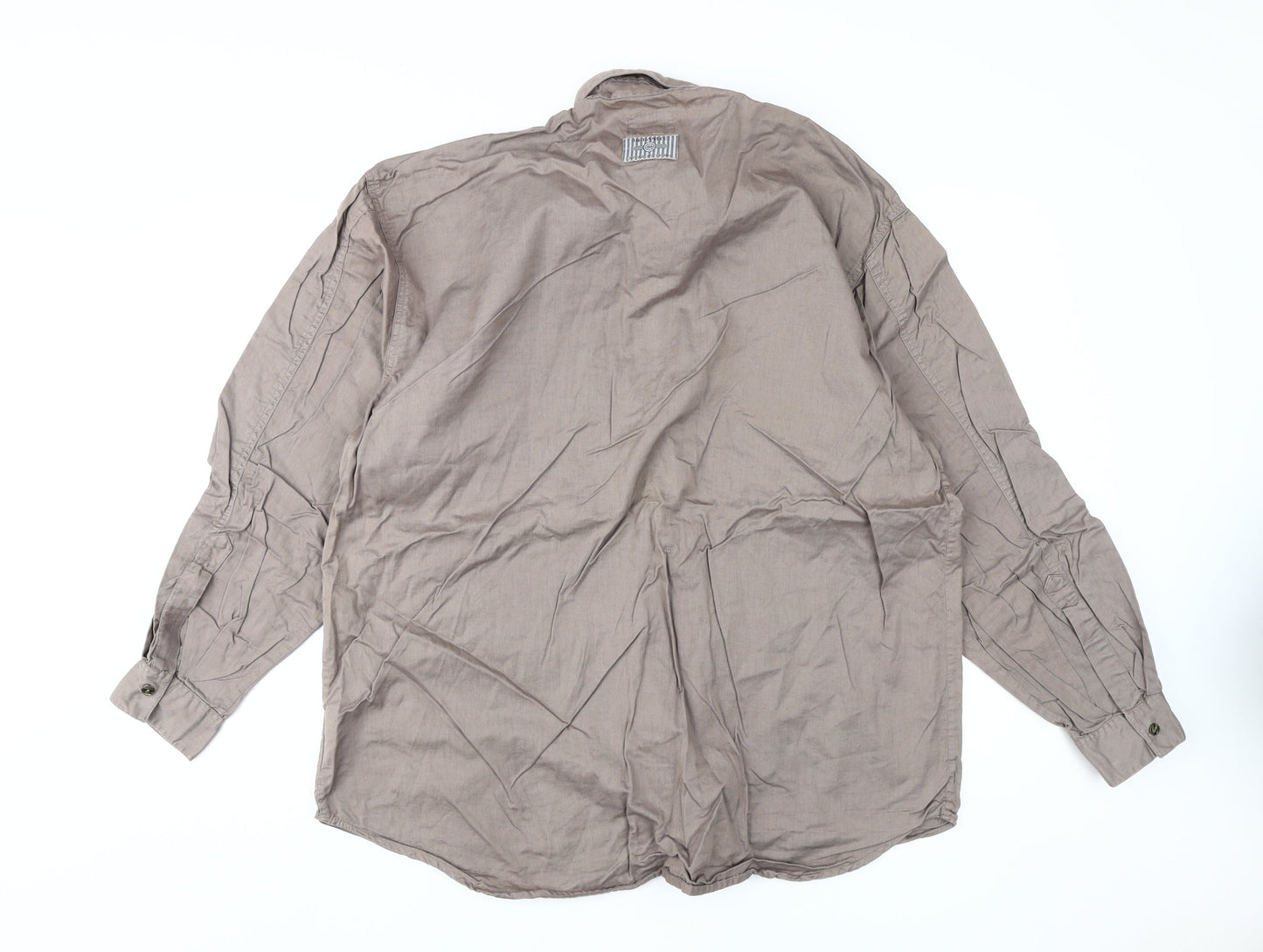 An-X Men's Beige M Classic Long Sleeve Formal Shirt