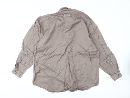 An-X Men's Beige M Classic Long Sleeve Formal Shirt