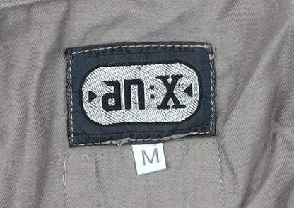 An-X Men's Beige M Classic Long Sleeve Formal Shirt