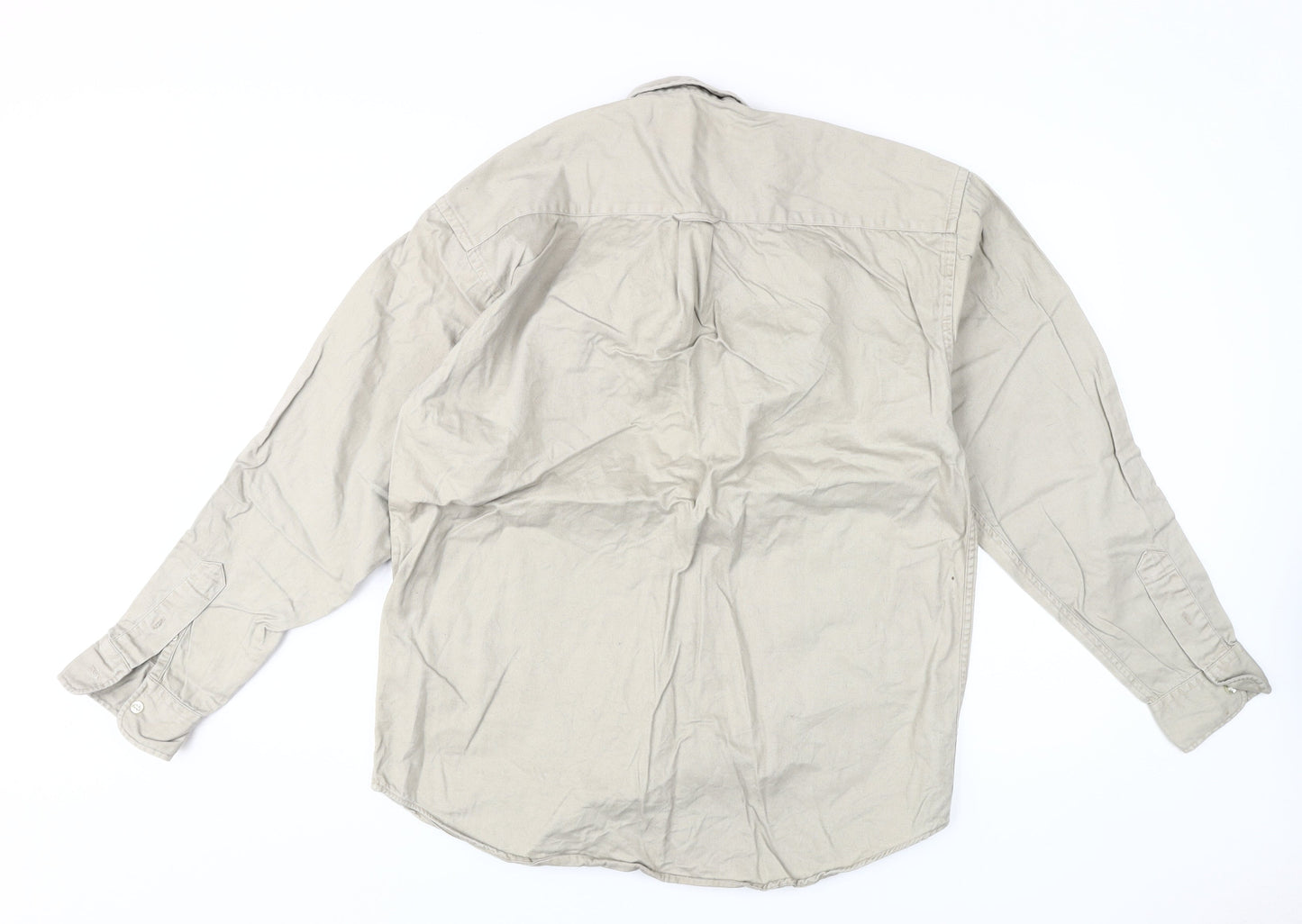 Head Originals Men's Beige Medium Button-Up Shirt
