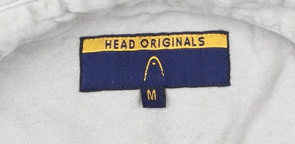 Head Originals Men's Beige Medium Button-Up Shirt