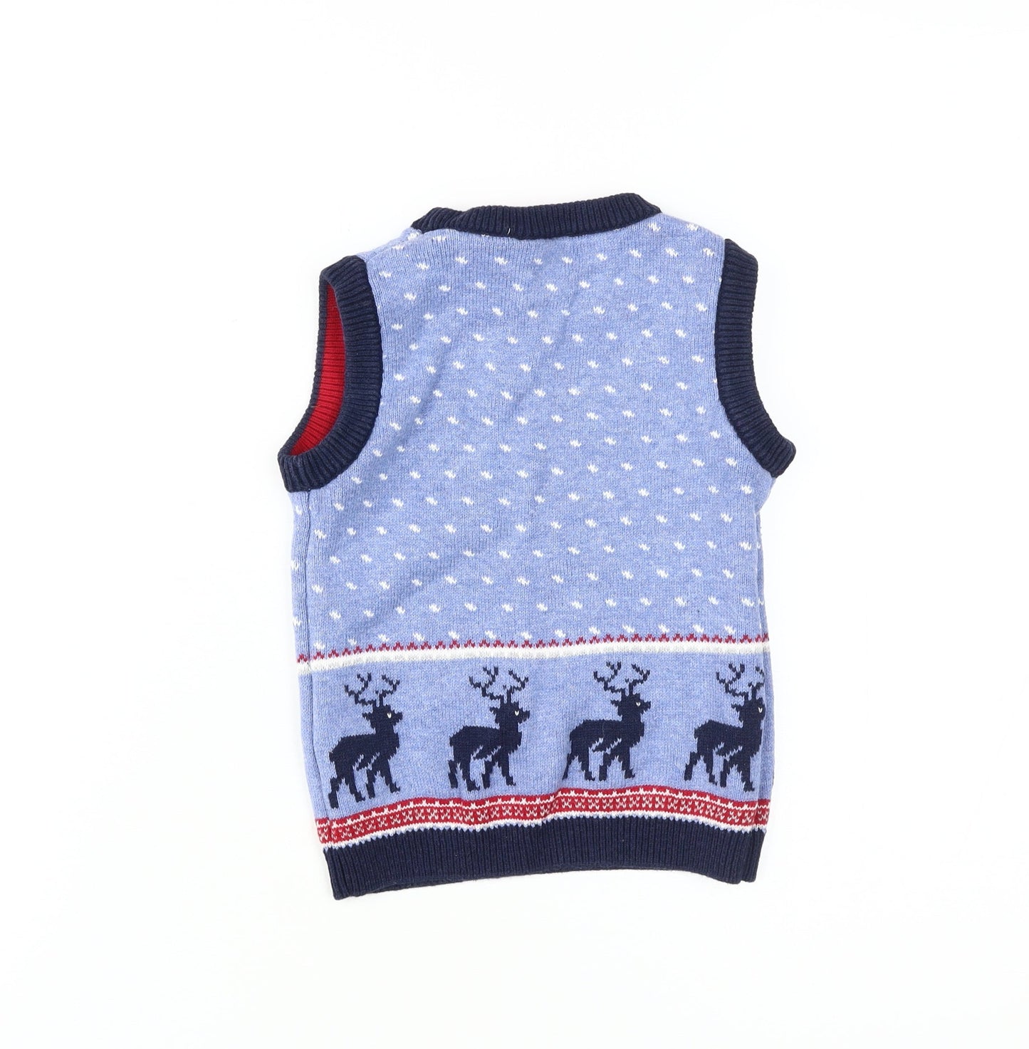 The White Company Boys Blue Animal Vest 2-3 Years