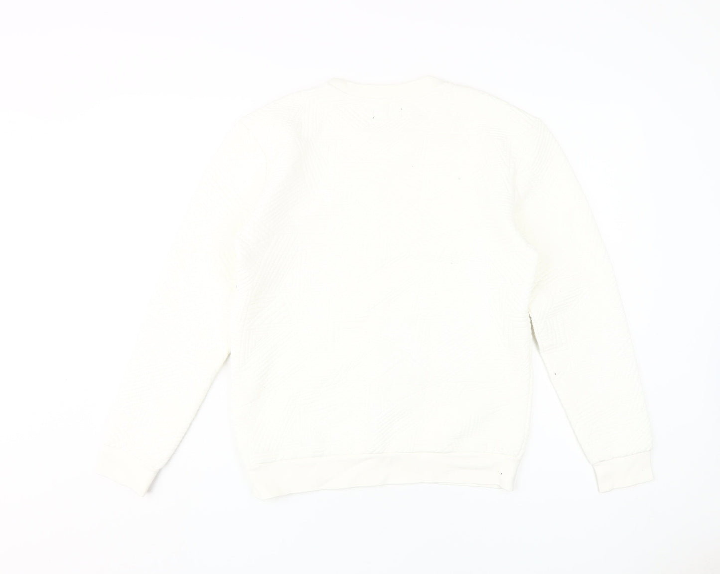 Zara Men's Ivory Pullover Sweatshirt, Medium