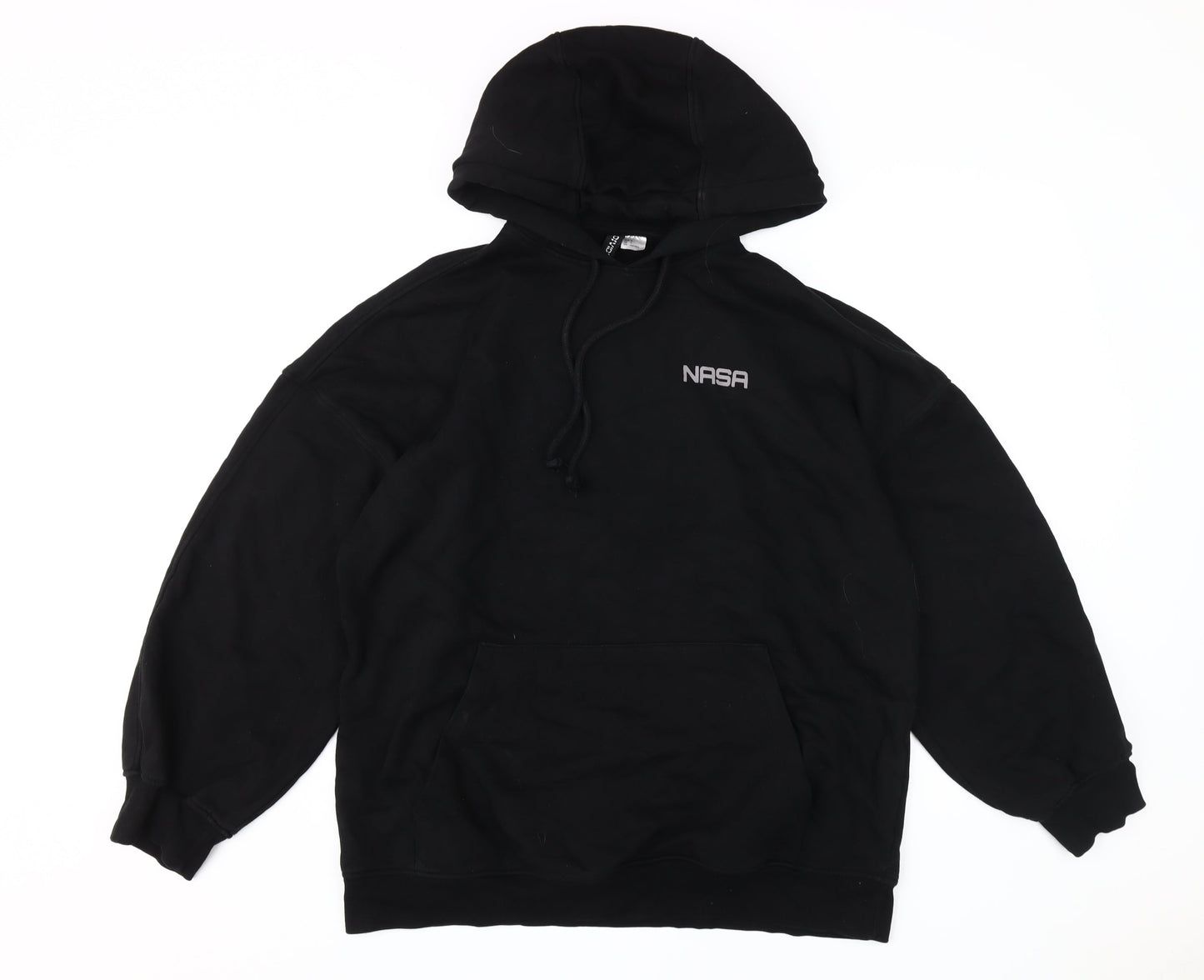 H&M Black Unisex Hoodie, Size 12, Space Theme