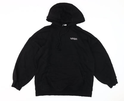 H&M Black Unisex Hoodie, Size 12, Space Theme