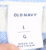 Old Navy Women's Blue Striped Shirt Dress L