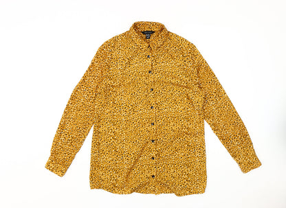 Womens UK Size 10 New Look Orange  Button-Up