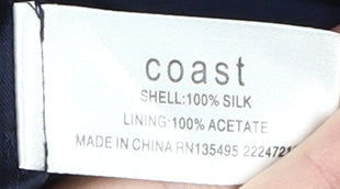 Coast Women's Blue Silk Strapless A-Line Dress Size 8