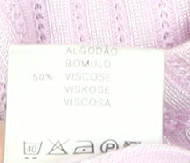 Canda Men's Pink Striped T-Shirt L