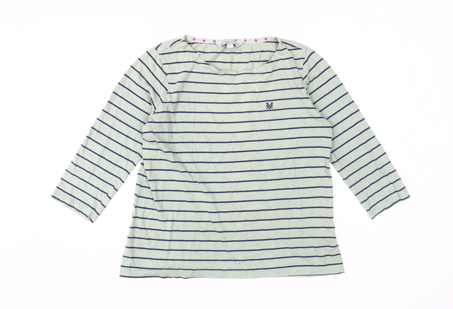 Womens UK Size 12 Crew Clothing Co. Blue Jersey T-Shirt