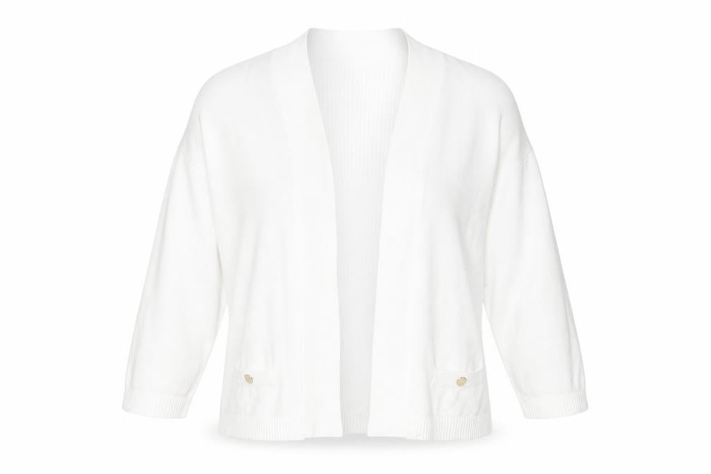 Womens UK Size M Wallis White Cardigan Jumper