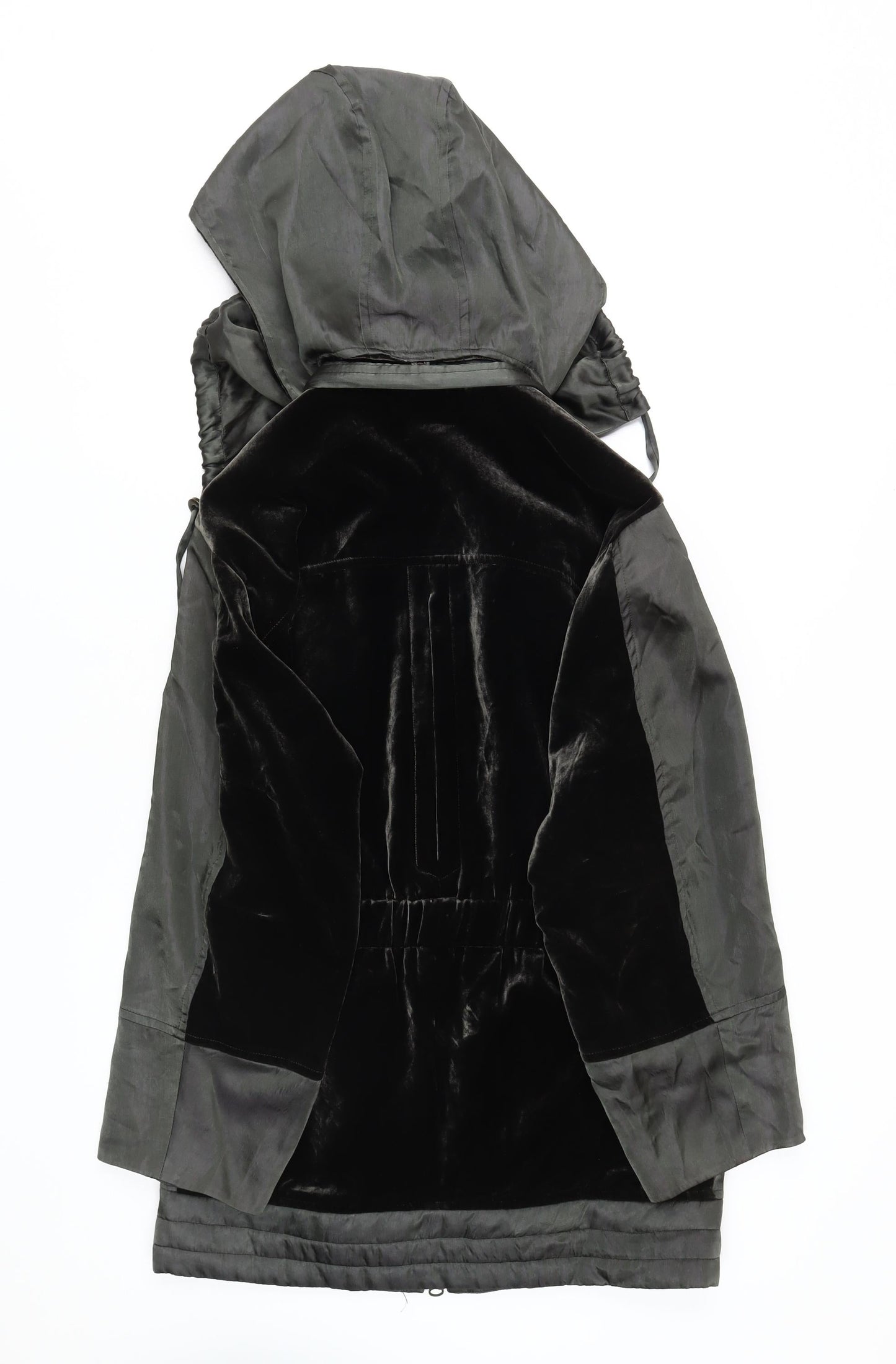 Nanette Lepore Women's Green Hooded Parka Jacket XS