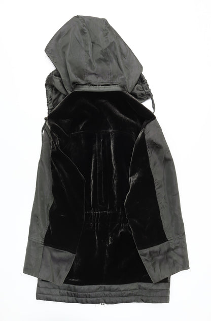 Nanette Lepore Women's Green Hooded Parka Jacket XS