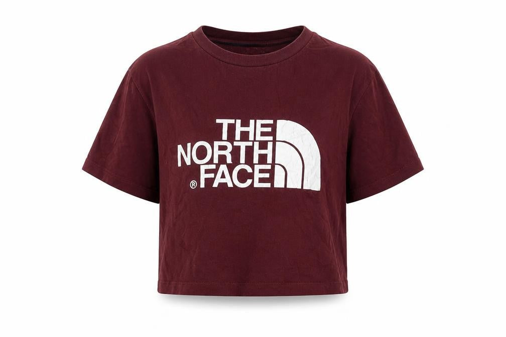 Womens UK Size XS The North Face Red Cropped T-Shirt