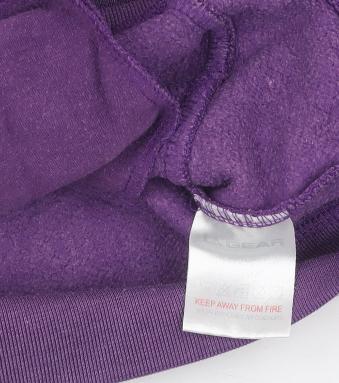 Womens UK Size 12 LA Gear Purple Full Zip Hoodie