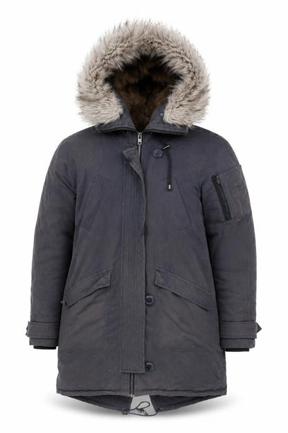 Mens UK Size 38 ASOS Black Parka Coat