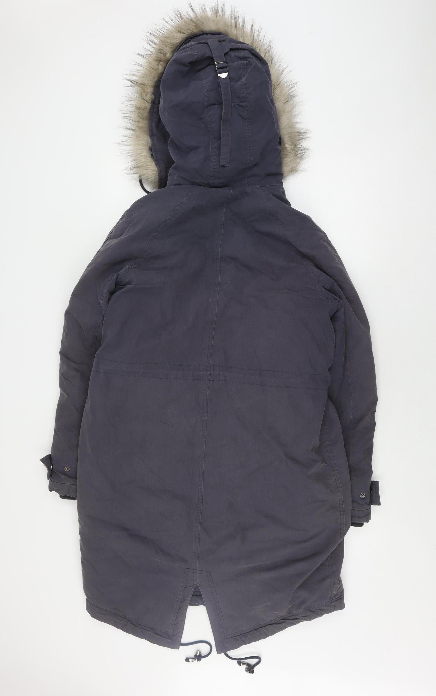 ASOS Men’s Black Parka Jacket, Size 38, Winter-Ready