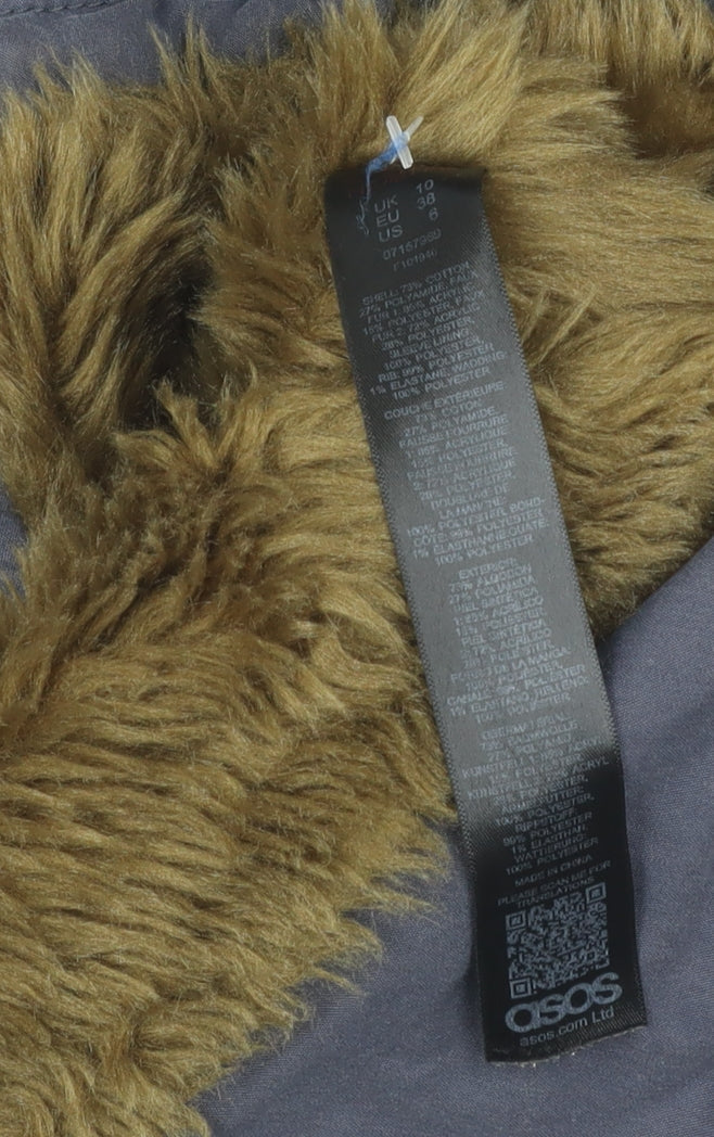 ASOS Men’s Black Parka Jacket, Size 38, Winter-Ready