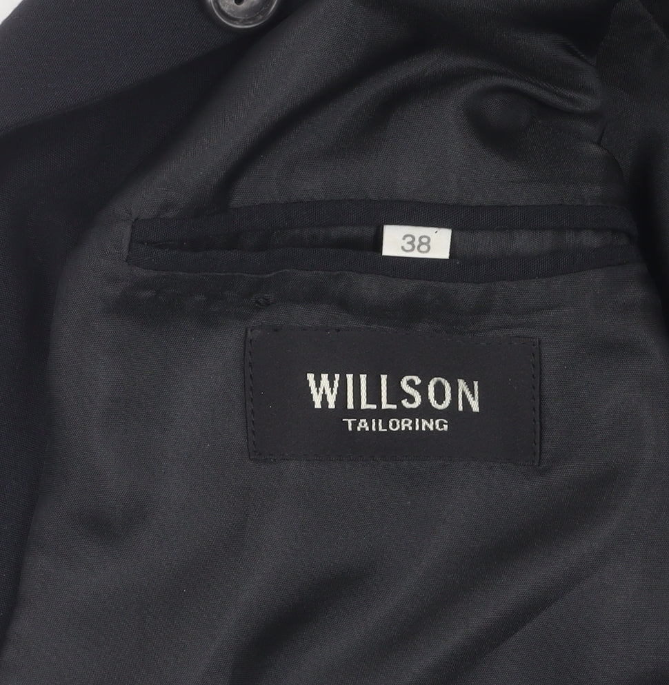 Mens UK Size 38 Willson Regular Black Suit Jacket