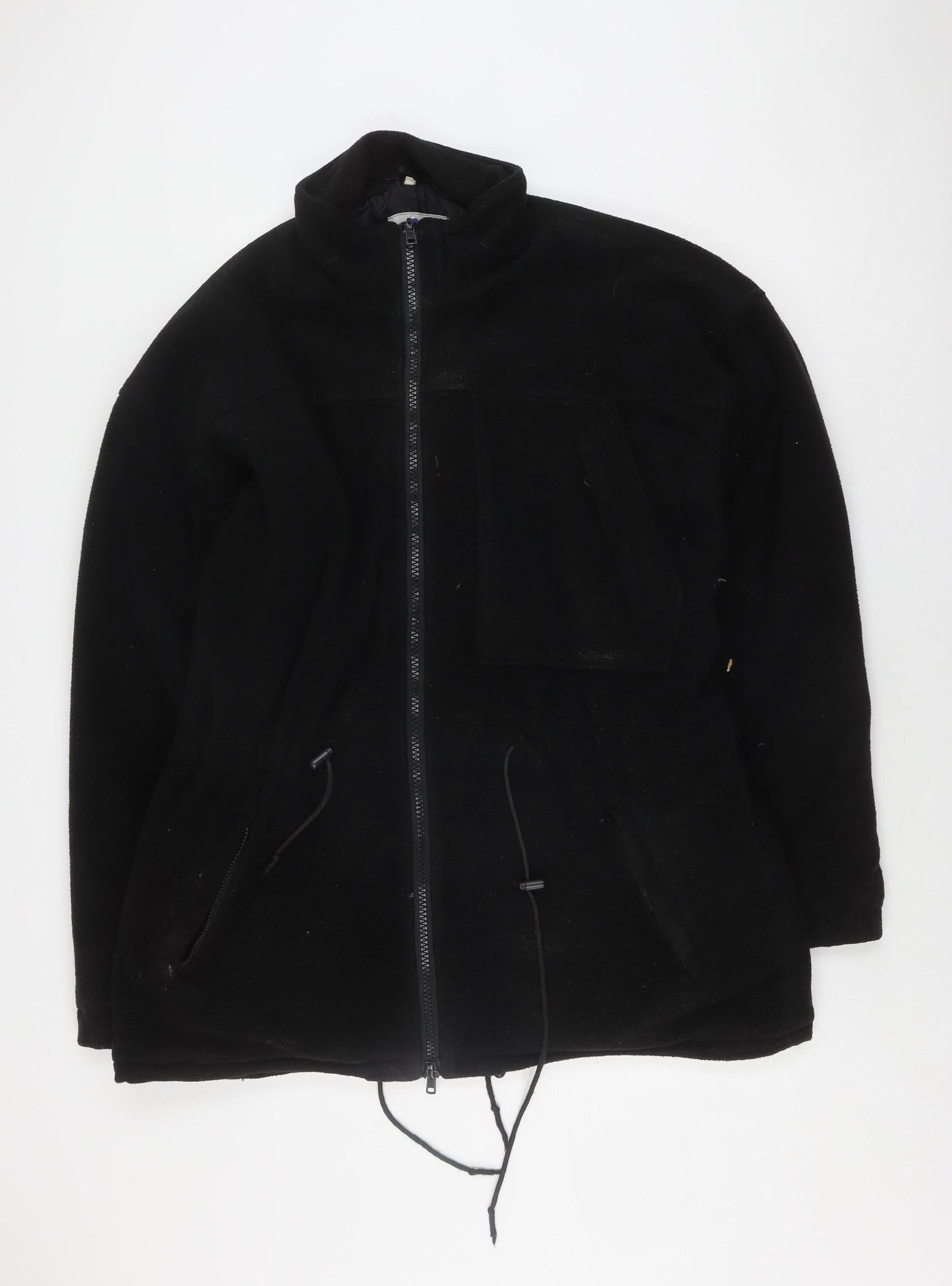 380 Climate Men's Black Hooded Mid-Length Jacket with Zip Size XL