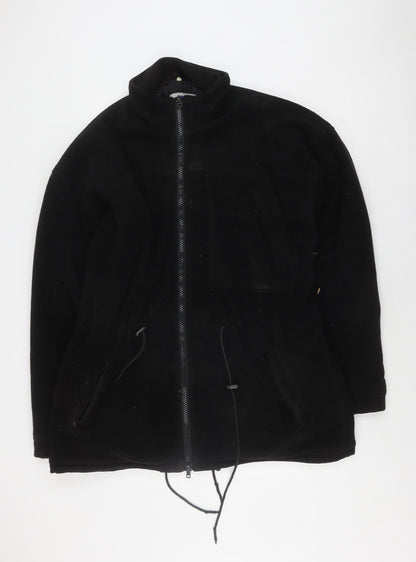 380 Climate Men's Black Hooded Mid-Length Jacket with Zip Size XL