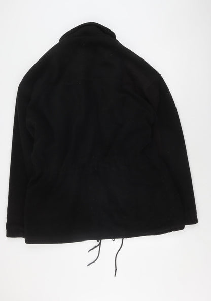 380 Climate Men's Black Hooded Mid-Length Jacket with Zip Size XL