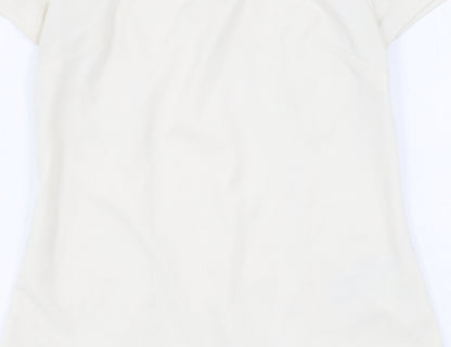 Womens UK Size 10 Oasis Ivory Basic Blouse