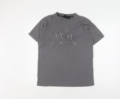 Voi London Men's Grey M T-Shirt with Logo