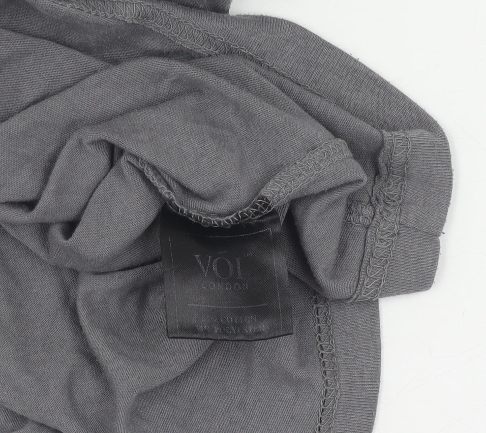 Voi London Men's Grey M T-Shirt with Logo