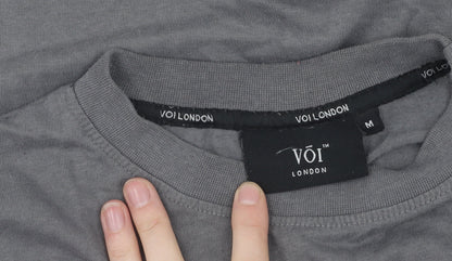 Voi London Men's Grey M T-Shirt with Logo