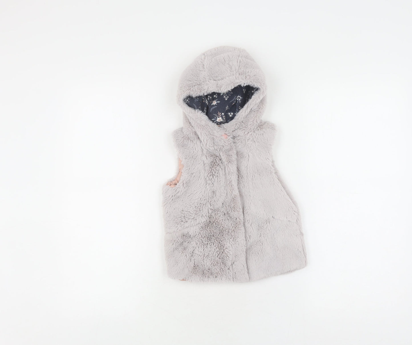 Cath Kidston Girls Grey Hooded Puffer Jacket 2-3 Years