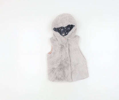 Cath Kidston Girls Grey Hooded Puffer Jacket 2-3 Years