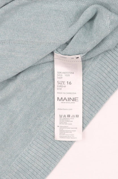 Maine Women's Blue Pullover Jumper, Size 16