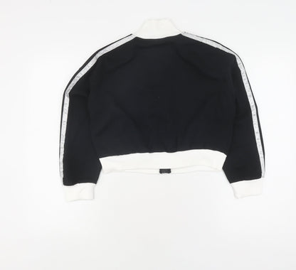 Marks and Spencer Girls Black Full Zip Jumper 10-11 Years