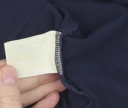 Ann Harvey Women's Blue Viscose Tank Size 24