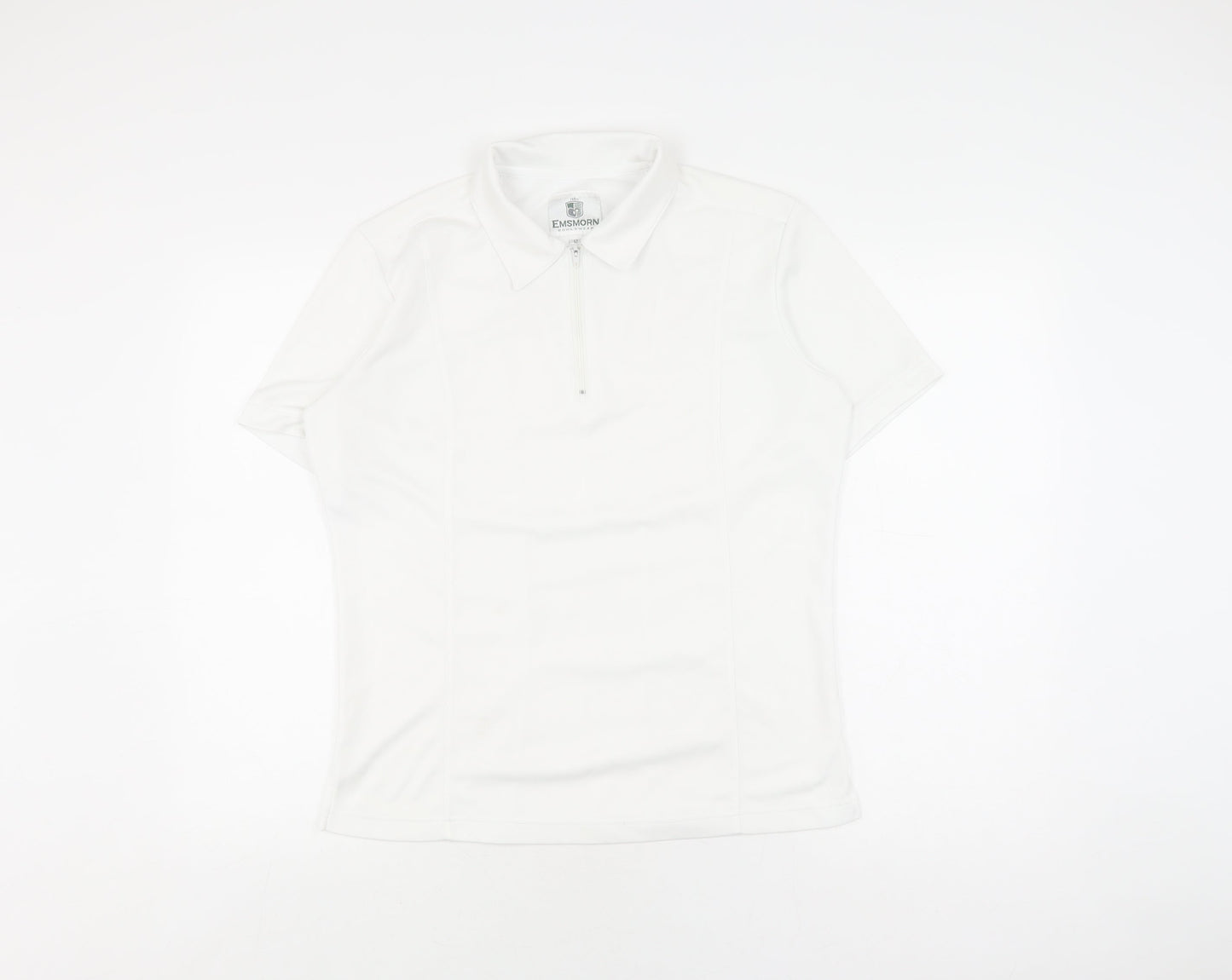 Emsmorn Unisex White Polo Shirt Size 12
