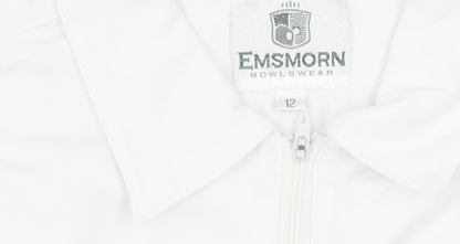 Emsmorn Unisex White Polo Shirt Size 12