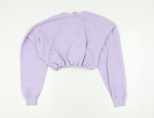 Champion Women's Purple Fleece Pullover Sweatshirt L