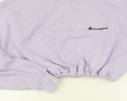 Champion Women's Purple Fleece Pullover Sweatshirt L