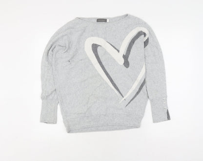 Womens UK Size XS Mint Velvet Grey Pullover Jumper